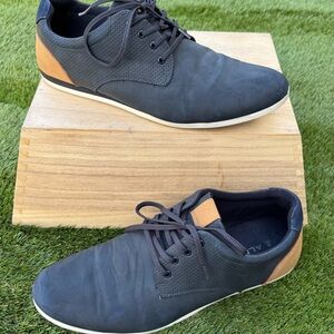 Aldo Navy Blue and Tan Smooth Feel Sneakers